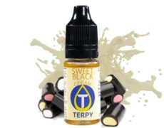 bottle of sweet back e-cigarette flavour