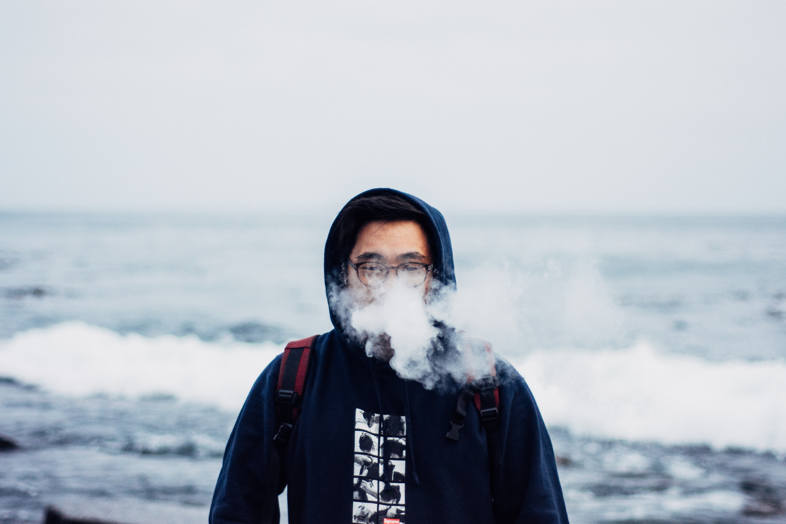 man vaping