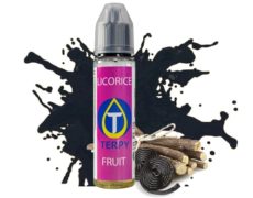 Bottle of vape liquid of licorice flavored for electronic cigarette