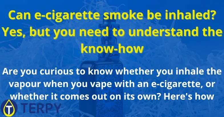 Can e-cigarette smoke be inhaled?
