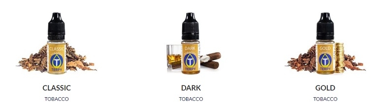 Examples of tobacco flavors on Terpy