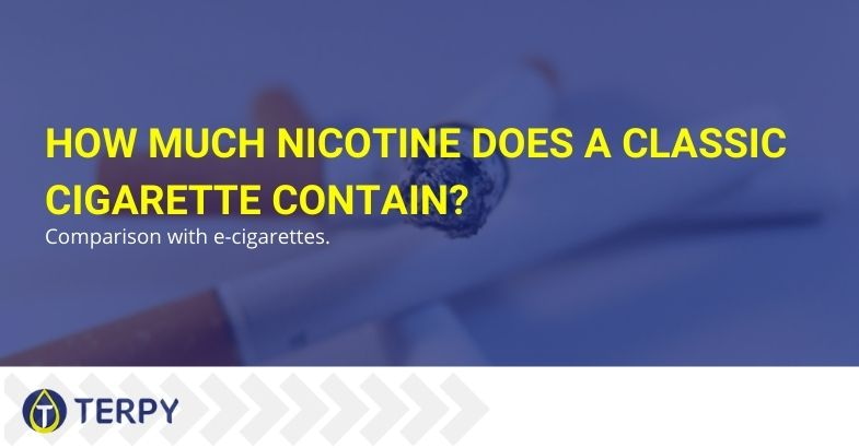 How much nicotine does the classic cigarette contain and how much does the electronic cigarette?