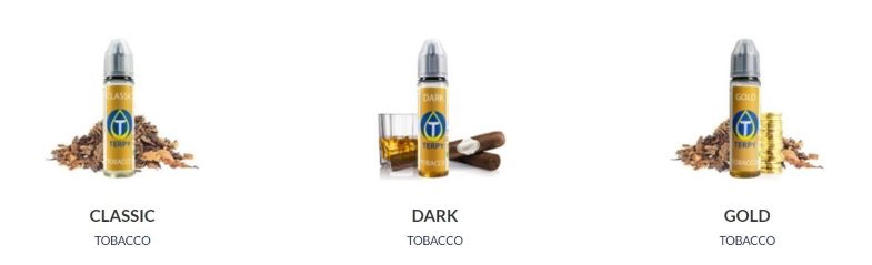 Tobacco liquids in the Terpy shop