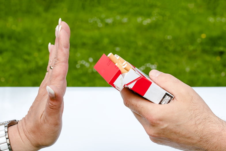 Chewing nicotine gum helps get rid of nicotine addiction