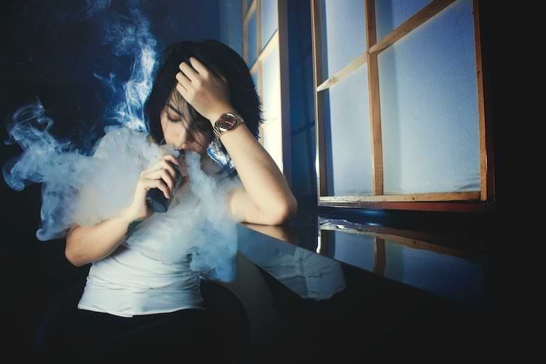 Girl vaping