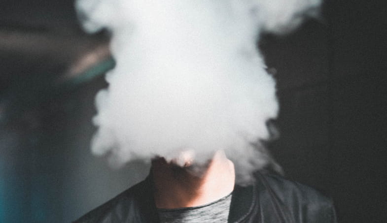 Boy vaping with face covered in vapour | Terpy 