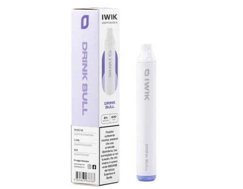 box with IWIK disposable electronic cigarette vape pen drink bull flavor