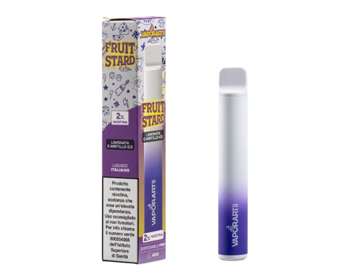 box with VAPORART disposable electronic cigarette vape pen fruitstard flavor