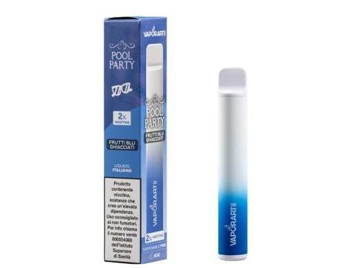 box with VAPORART disposable electronic cigarette vape pen pool party flavor